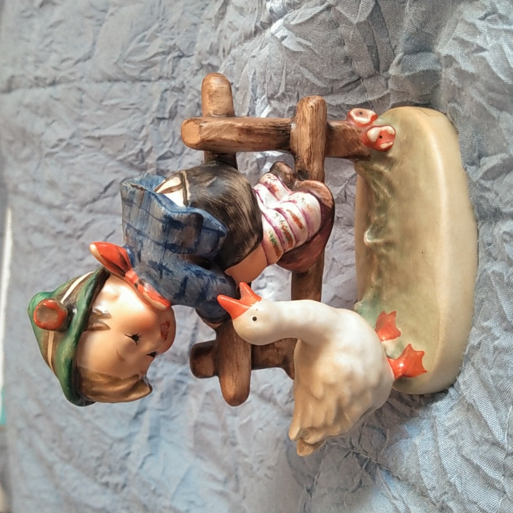 Vintage Goebel Hummel Figurine  Barnyard Hero, Angsthase